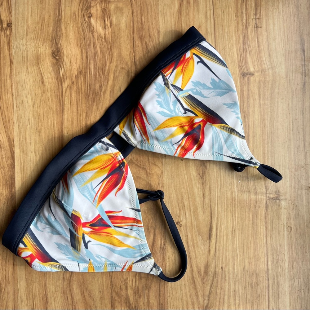Lively Navy and Floral Bikini Top